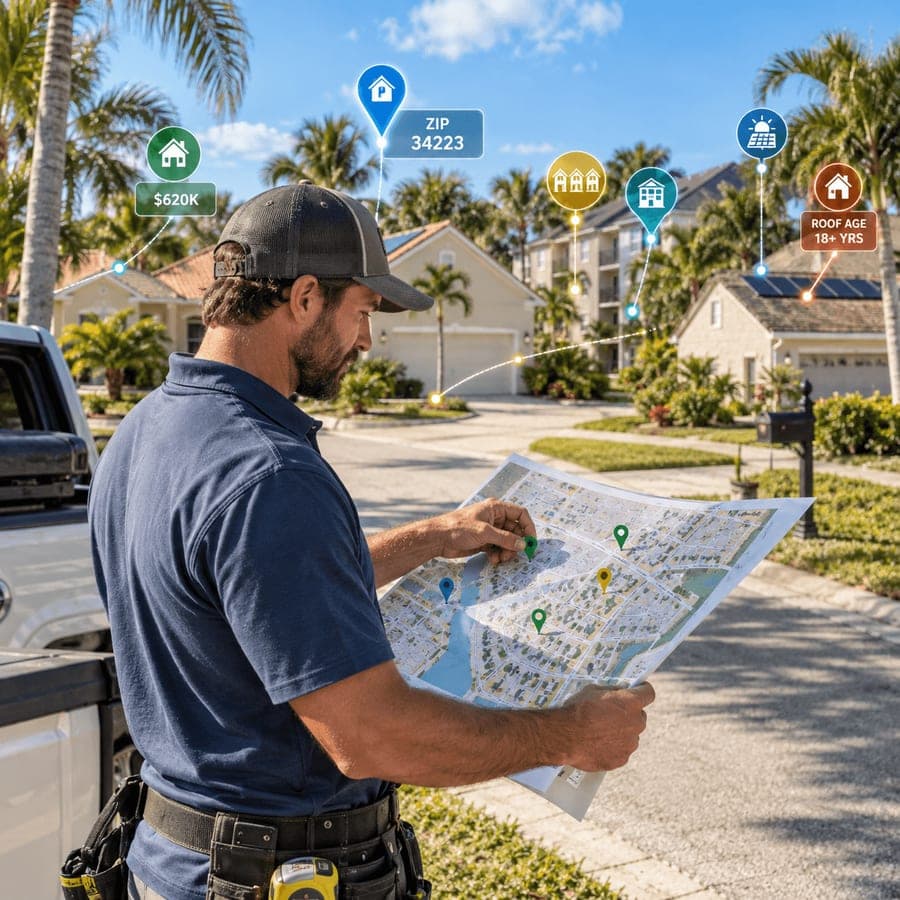 Homeowner list filtered by property criteria