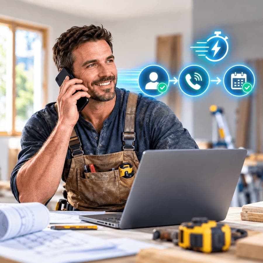 Home improvement contractor reviewing project opportunities without ad or listing charges.