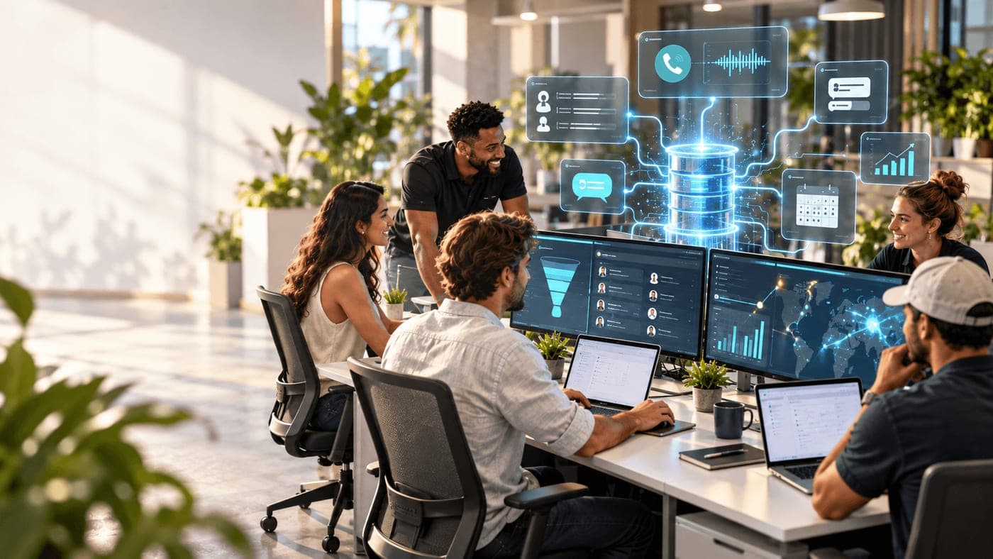 A contractor browsing available homeowner leads on Global Connect
